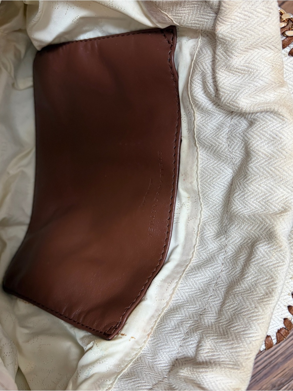 Stella McCartney Brown Tote with Gold Chain Straps - Picture 5 of 7